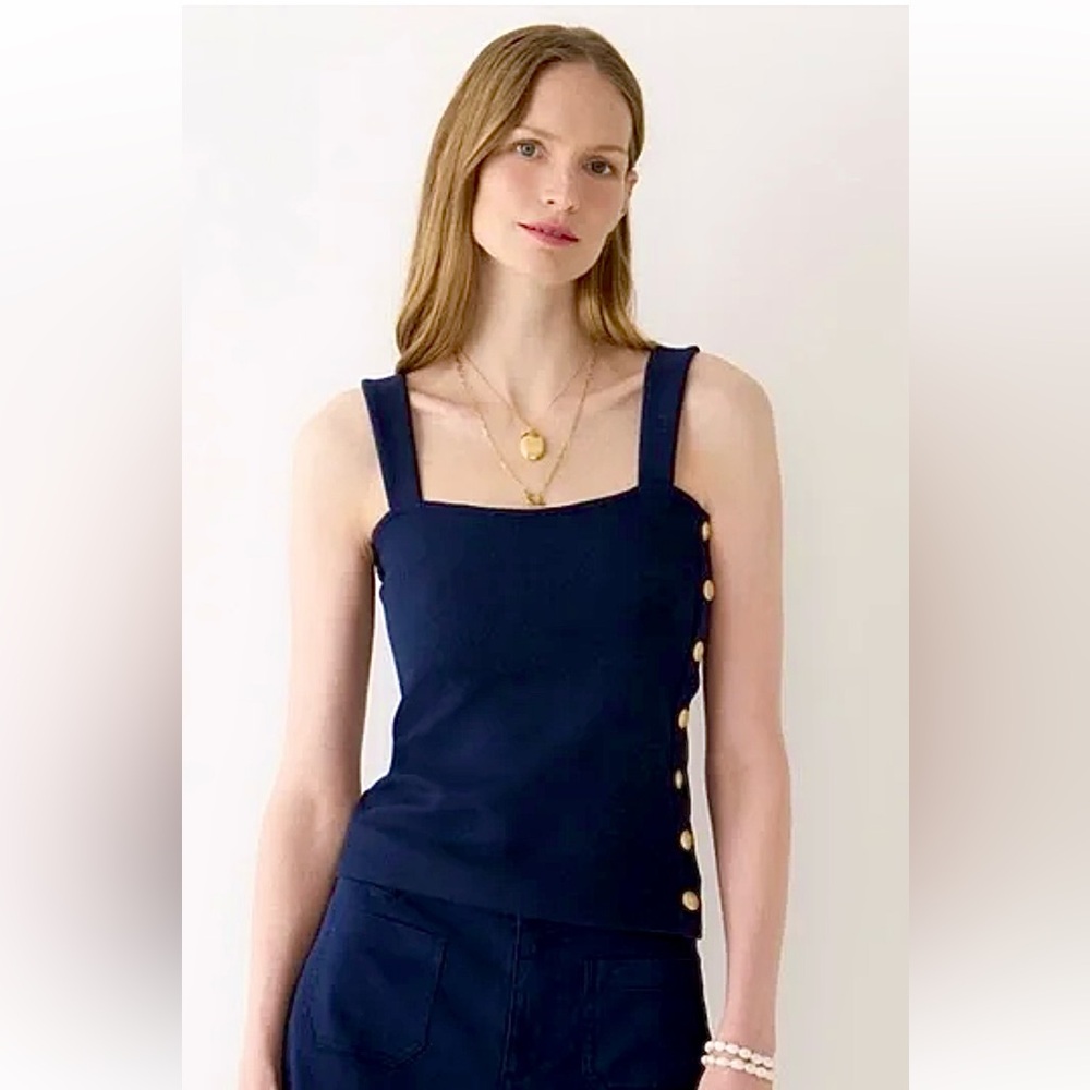 NWT Boucle J Crew Button Top